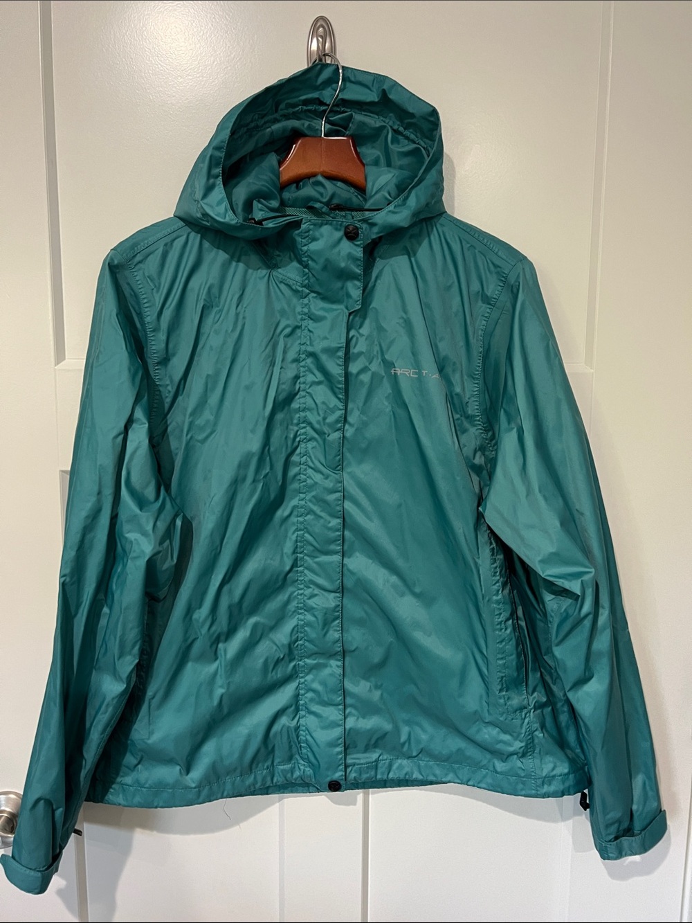 Arctix Women's Teal Hooded Rain Jacket Sz XL